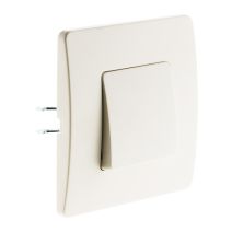 Bouton poussoir bornes auto blanc venus