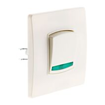 Va & vient voyant borne-auto vis+griffes blanc - diwone