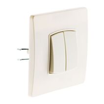 Double va et vient borne-auto vis + griffes blanc - diwone - INOTECH