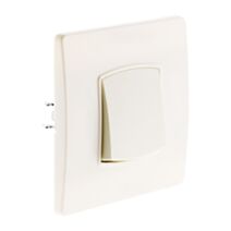 Bouton poussoir borne-auto vis + griffes blanc - diwone
