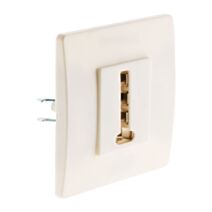 Prise telephone 8 plots vis + griffes blanc - diwone - INOTECH