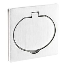 Prise de sol 16a 2p+t finition alu brosse - ip44 avec boite d'installation