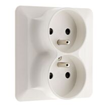 Double prise 2P+T 16a monoposte blanc - artezo - INOTECH