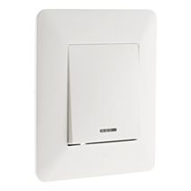 Interrupteur poussoir à voyant 10a blanc - artezo - INOTECH