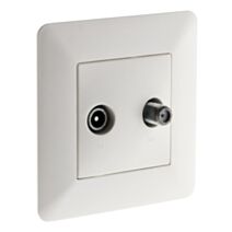 Prise tv ∅9,52mm + sat blanc - artezo - INOTECH