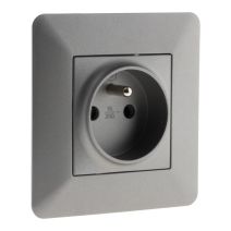 Prise 2p+t 16a titanium artezo