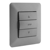 Interrupteur commande volets roulants titanium artezo