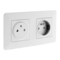 Double prise 16a artezo blc affl + boite noair 