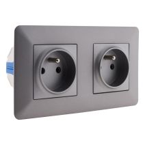 Double p 16a précâblée affl artezo tit + boite noair