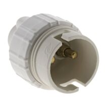 Douille b22 nylon simple bague blanc