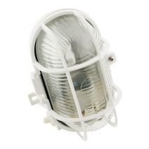 Hublot - ovale - 60W à vis - IP44 - class2 - blanc