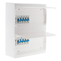 Coffret t1/t2 26 modules blanc equpe de 8 disjoncteurs et 2 inter. diff. livre avec accessoires - zenitech