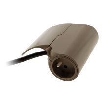 Multiprise canapé 1 prise 2P+T16a + 2 USB marron - THOMSON