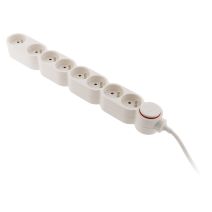 Bloc Home 8 Prises + Fiche Extraplate Blanc - INOTECH