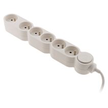 Bloc 6 prises 16A + inter blanc câble H05VV-F 3G1mm² - INOTECH 