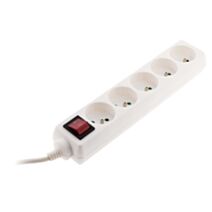 Multiprise 5 prises 16a 2P+T + interrupteur blanc - ZENITECH