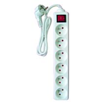 Bloc 6 prises 16A + inter. blanc  câble H05VV-f 3G1 mm²- INOTECH