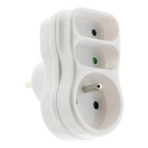 Fiche 3 prises Triplite 1x16a + 2x6a façade blanc - ZENITECH
