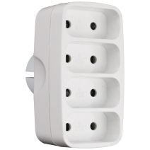 Fiche 4 prises Quadriplite 6a façade blanc