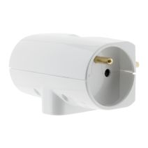 Fiche 3 prises Triplite 2x16A + 1x6A latérale blanc