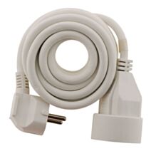 Rallonge électrique ménager 16a 2P+T ho5vv-f 3g1,5mm² blanc 5m - ZENITECH