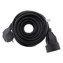 Rallonge électrique ménager 16a 2P+T ho5vv-f 3g1,5mm² noir 5m
