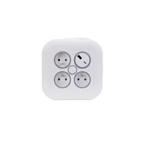 Enrouleur ménager design de 7m 3 prises + 2 USB Blanc - ZENITECH