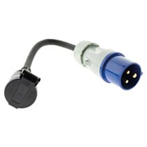 Adaptateur caravane femelle 16a en male cee17 - zenitech