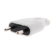 Fiche 1 prise mâle 2p 6a latérale blanc - ZENITECH