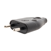 Fiche 1 prise mâle 6A Noire - ZENITECH