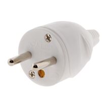 Fiche 1 prise mâle 16a 2P+T blanc - ZENITECH