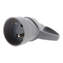 Fiche 1 prise Femelle 16A Anneau Gris - ZENITECH