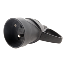 Fiche 1 prise Femelle 16A Anneau Noir - ZENITECH