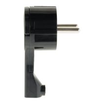 Fiche 1 prise mâle 16a extraplate noire - ZENITECH