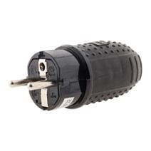 Fiche 1 prise mâle 16a 2P+T caoutchouc