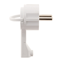 Fiche 1 prise mâle 20A Coudée Blanc - ZENITECH