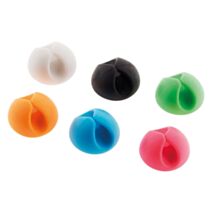 6 clips auto-collants pour cordons et cables - INOTECH