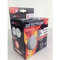 Lot de 2 détecteurs de fumée NF blanc