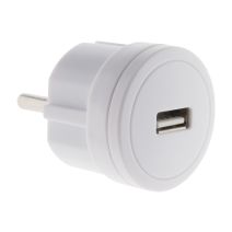 Chargeur usb 2,1a compact blanc zenitech