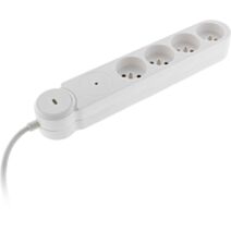 Bloc parafoudre 4x16A + interrupteur 1,4 m 3G1,0 blanc - ZENITECH