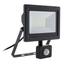 Projecteur 50W avec détecteur IP44 Noir