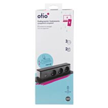 Multiprise encastrable 3 prises 16A 2P+T + 2 ports USB - OTIO