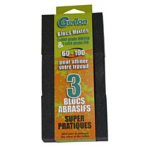 3 Blocs abrasifs 4 faces moyen/fin GERLON