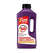Déboucheur cuisine gras et déchets 1L - HELP