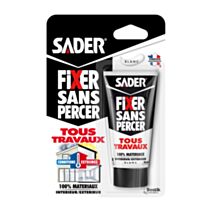 Colle Fixer Sans Percer Tous Travaux Blanc Tube 50G - SADER