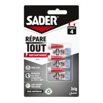 Colle Forte Répare Tout Instantanée Gel 3x1g - SADER