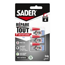 Colle Forte Répare Tout Instantanée Gel 3x1g - SADER
