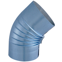 Coude plissé aluminié 45° Polyfeu Ø125mm - JONCOUX