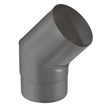 Coude 45° émail 0,7mm noir mat Ø125mm - JONCOUX