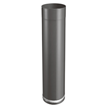 Rallonge téléscopique 50cm émail 0,7mm noir mat Ø125mm - JONCOUX